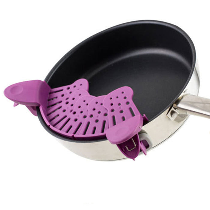 Falcon Moments Universal Silicone Clip-on Pan Pot Strainer Anti-spill Pasta Pot