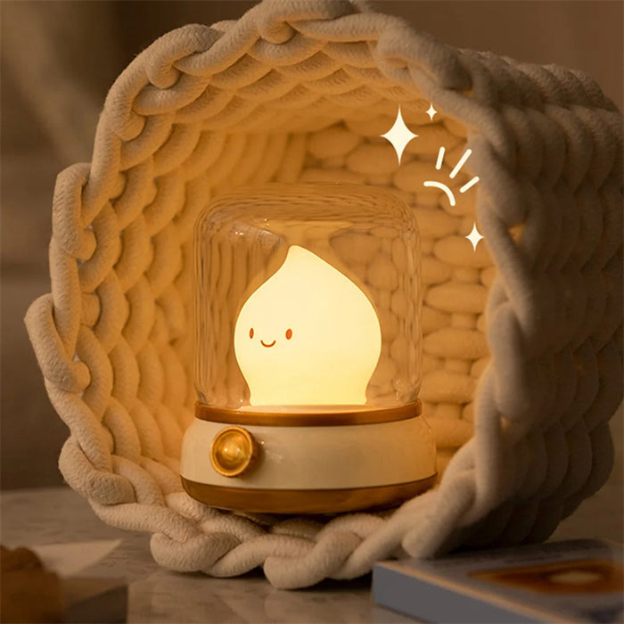 Falcon Moments Retro Small Night Creative USB Rechargeable Portable Cartoon Table Lamp