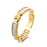 Falcon Moments Champagne Gold Bone Light Luxury Ring For Women