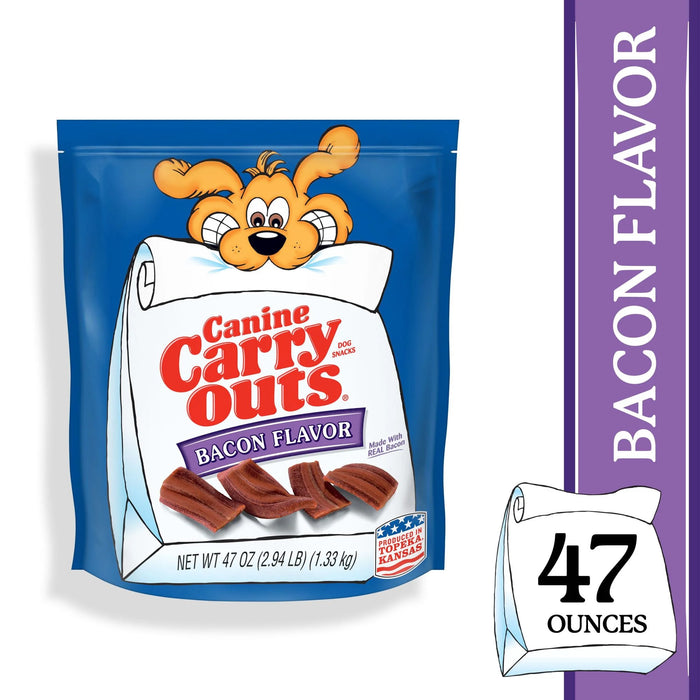 Canine Carry Outs Bacon Flavor Dog Treats, 47oz Bag